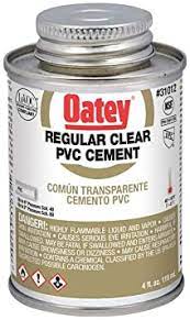 31012 OATEY REGULAR CLEAR PVC CEMENT 4 OZ
