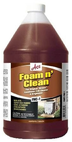 FNC-1 FOAM N' CLEAN THE ORIGINAL ''BROWN'' CONDENSER COIL CLEANER 1 GALLON