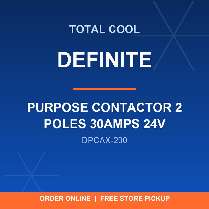 DPCAX-230 DEFINITE PURPOSE CONTACTOR 2 POLES 30AMPS 24V