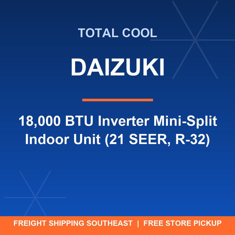 Daizuki 18,000 BTU Inverter Mini-Split Indoor Unit (21 SEER, R-32)